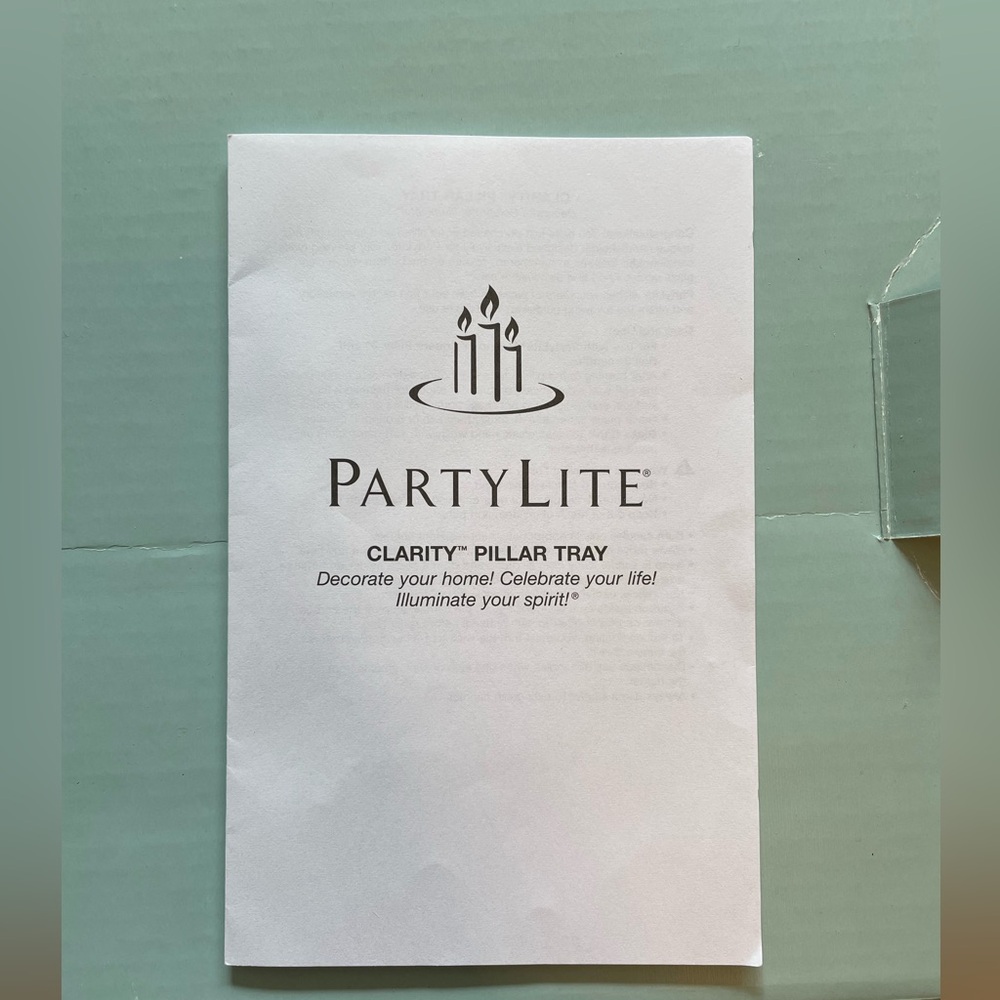 (2) PartyLite Clarity Pillar Tray Retired P11D&13C/P9208